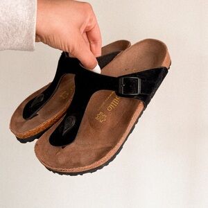 Papillo by Birkenstocks Black suede sandals size 7